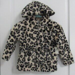 Girls Old Navy Faux Fur Cheetah Coat Jacket NWT 5T